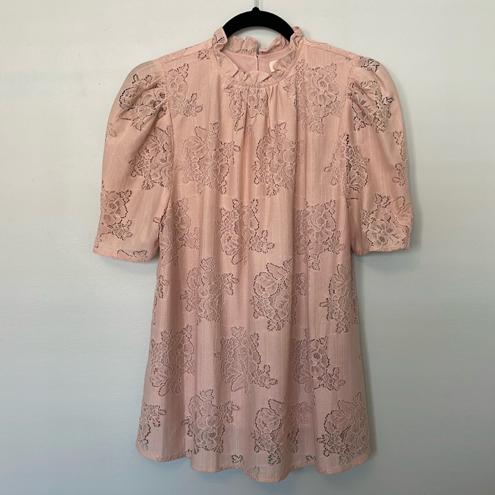 Blush Floral Lace Blouse
